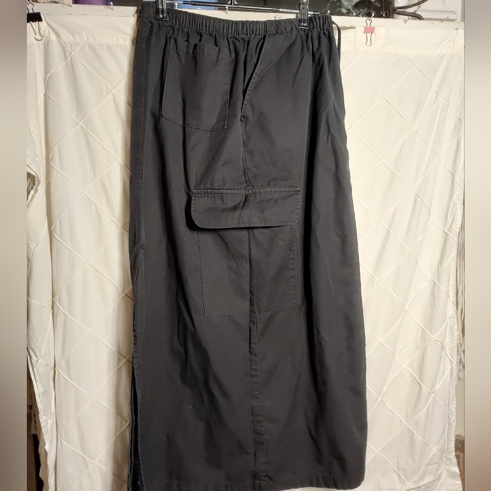 Maxi Cargo Skirt In Black 31" Long Size S/M BY WAYF EUC